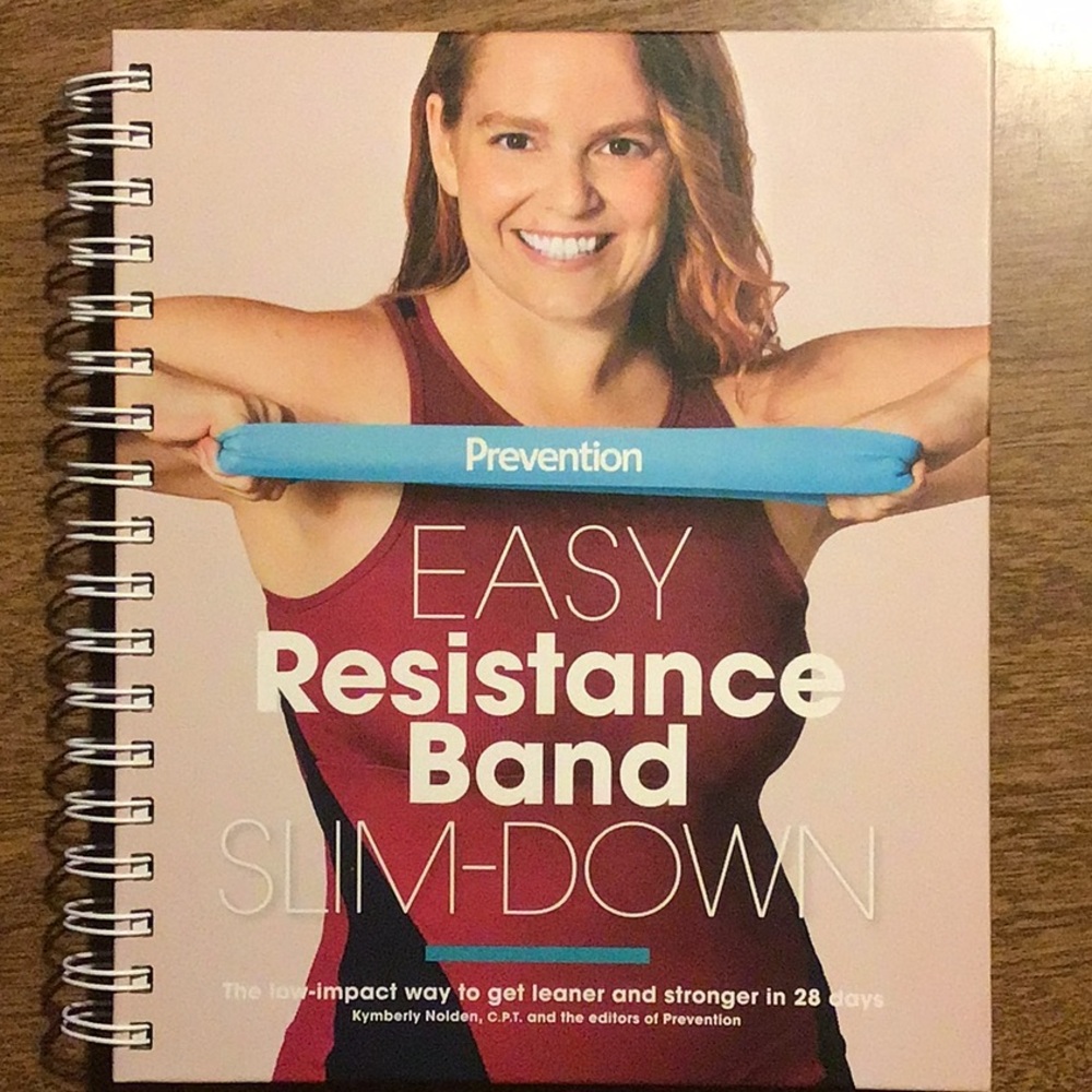 Prevention Easy Resistance Band Slim-Down spiral hard cover book